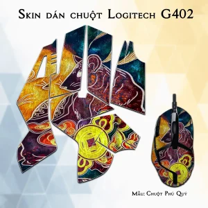 Skin dán chuột Logitech G402 mẫu Chuột Phú Quý