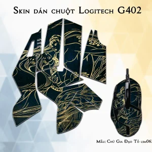 Skin dán chuột Logitech G402 mẫu Chử Gia Đạo Tổ lsm062