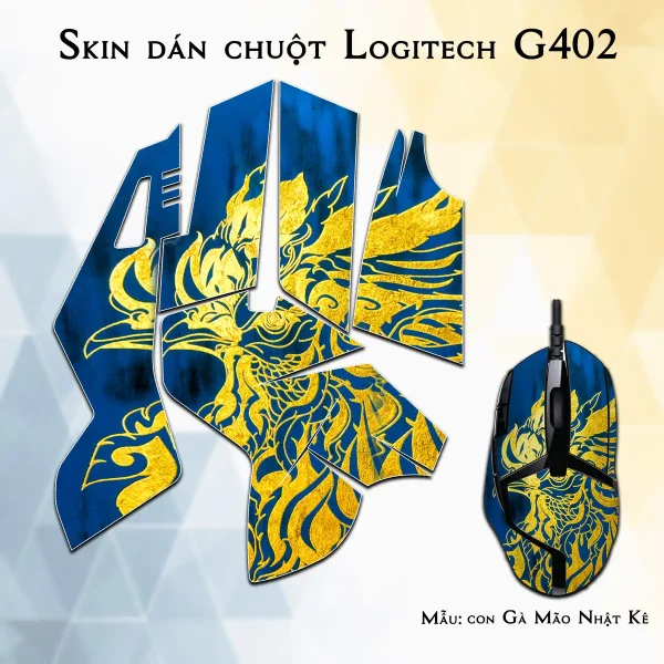 Skin dán chuột Logitech G402 mẫu con Gà Mão Nhật Kê