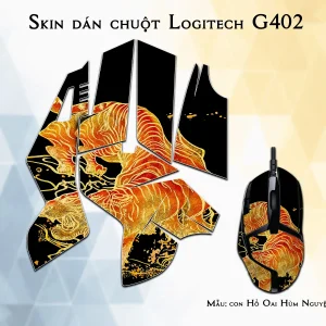 Skin dán chuột Logitech G402 mẫu con Hổ Oai Hùm Nguyệt Dạ
