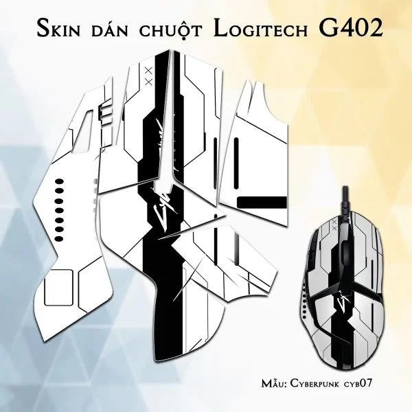 Skin dán chuột Logitech G402 mẫu Cyberpunk cyb07