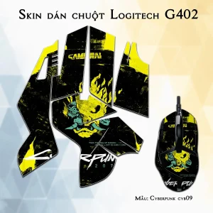 Skin dán chuột Logitech G402 mẫu Cyberpunk cyb09