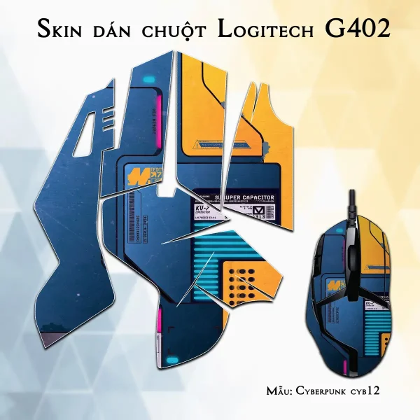 Skin dán chuột Logitech G402 mẫu Cyberpunk cyb12