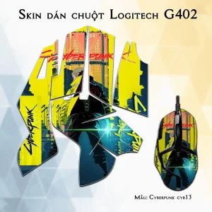 Skin dán chuột Logitech G402 mẫu Cyberpunk cyb13