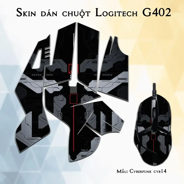 Skin dán chuột Logitech G402 mẫu Cyberpunk cyb14