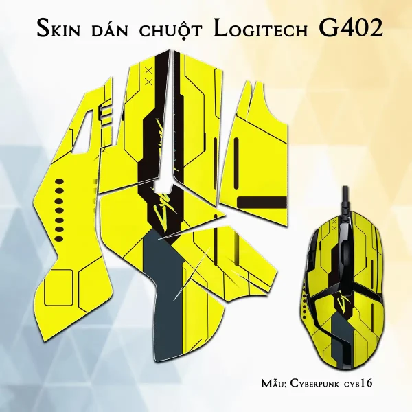 Skin dán chuột Logitech G402 mẫu Cyberpunk cyb16