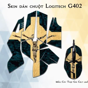 Skin dán chuột Logitech G402 mẫu Cây Thập Giá Celt lsm010