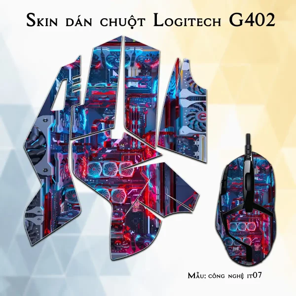 Skin dán chuột Logitech G402 mẫu công nghệ it07
