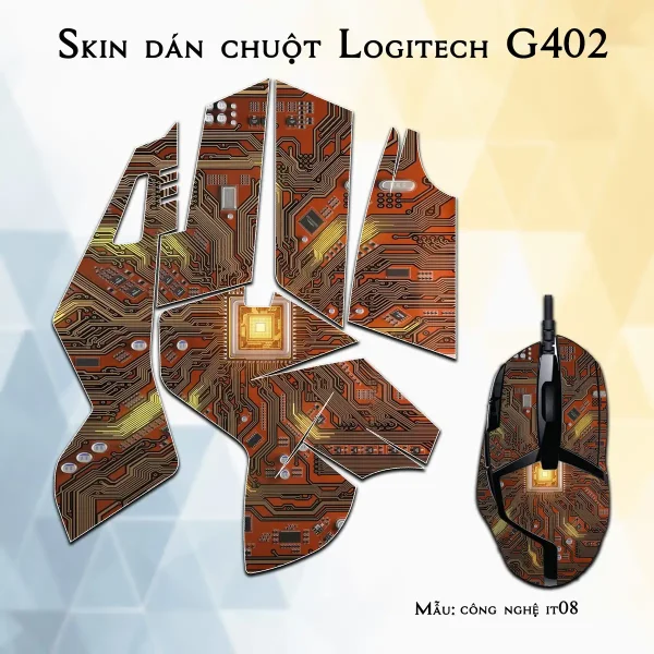 Skin dán chuột Logitech G402 mẫu công nghệ it08