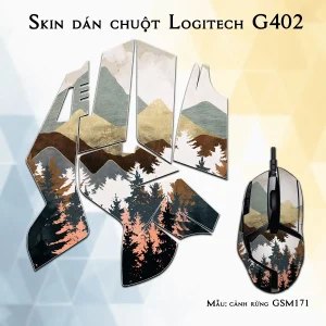 Skin dán chuột Logitech G402 mẫu cảnh rừng GSM171