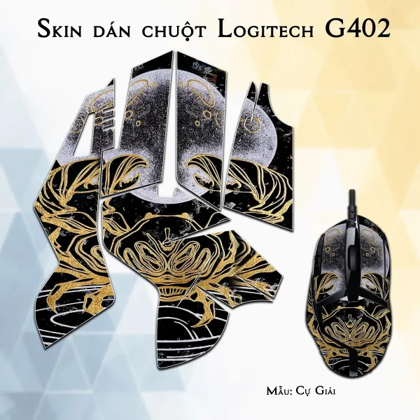 Skin dán chuột Logitech G402 mẫu Cự Giải