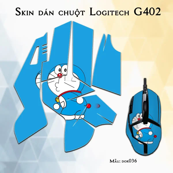 Skin dán chuột Logitech G402 mẫu dor036