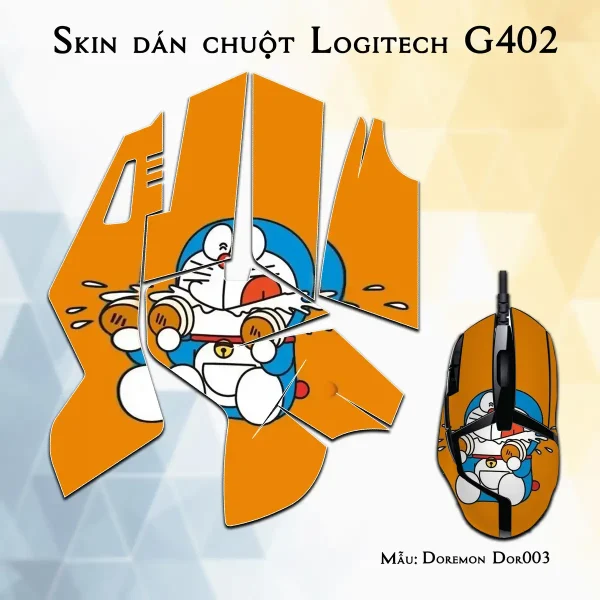Skin dán chuột Logitech G402 mẫu Doremon Dor003