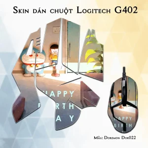 Skin dán chuột Logitech G402 mẫu Doremon Dor022
