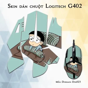 Skin dán chuột Logitech G402 mẫu Doremon Dor023