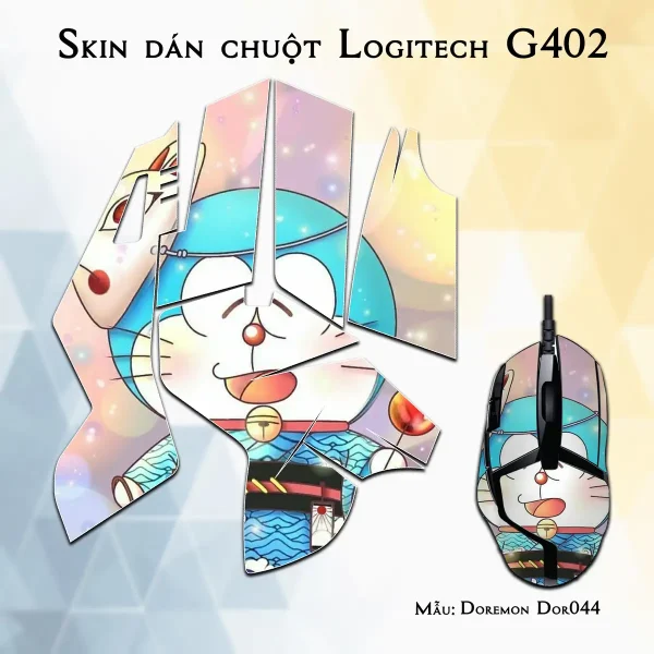 Skin dán chuột Logitech G402 mẫu Doremon Dor044