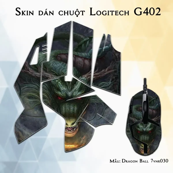 Skin dán chuột Logitech G402 mẫu Dragon Ball 7vnr030
