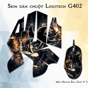 Skin dán chuột Logitech G402 mẫu Dragon Ball Goku 6 7vnr75
