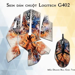 Skin dán chuột Logitech G402 mẫu Dragon Ball Goku 7vnr59