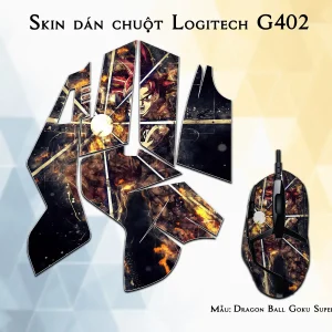 Skin dán chuột Logitech G402 mẫu Dragon Ball Goku Super Saiyan God 7vnr83