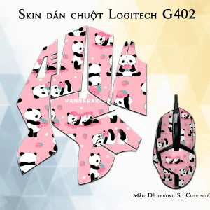 Skin dán chuột Logitech G402 mẫu Dễ thương So Cute scu005