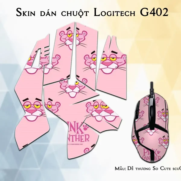 Skin dán chuột Logitech G402 mẫu Dễ thương So Cute scu009