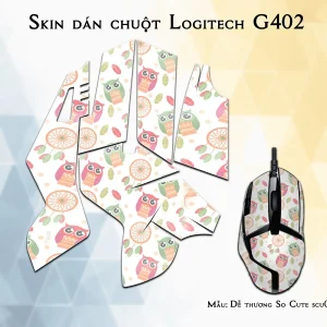 Skin dán chuột Logitech G402 mẫu Dễ thương So Cute scu015