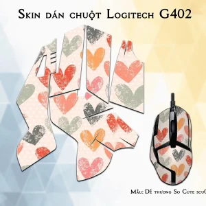 Skin dán chuột Logitech G402 mẫu Dễ thương So Cute scu022