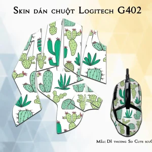 Skin dán chuột Logitech G402 mẫu Dễ thương So Cute scu024