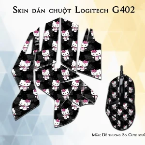 Skin dán chuột Logitech G402 mẫu Dễ thương So Cute scu044