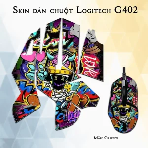 Skin dán chuột Logitech G402 mẫu Graffiti