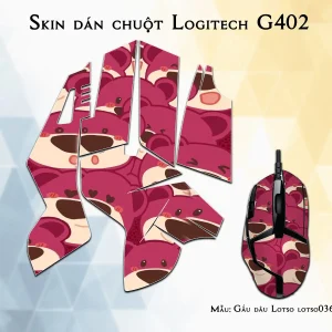 Skin dán chuột Logitech G402 mẫu Gấu dâu Lotso lotso036