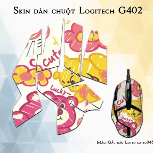 Skin dán chuột Logitech G402 mẫu Gấu dâu Lotso lotso045