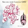 Skin dán chuột Logitech G402 mẫu gấu hồng Skin dán chuột Logitech G402 mẫu gấu hồng
