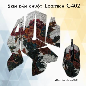 Skin dán chuột Logitech G402 mẫu Hoa cúc lsm020