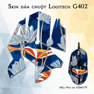 Skin dán chuột Logitech G402 mẫu Hoa sen GSM179
