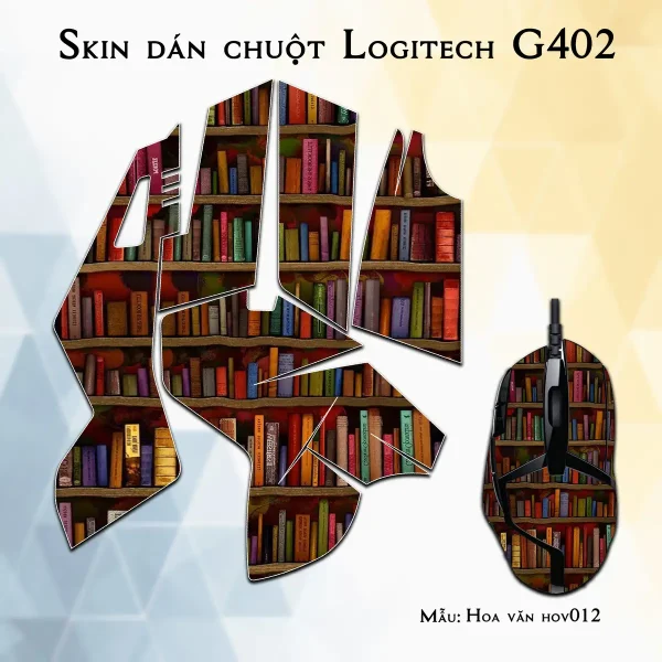 Skin dán chuột Logitech G402 mẫu Hoa văn hov012