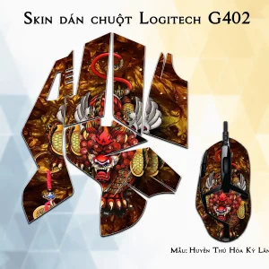 Skin dán chuột Logitech G402 mẫu Huyền Thú Hỏa Kỳ Lân