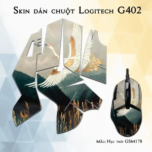 Skin dán chuột Logitech G402 mẫu Hạc trời GSM178