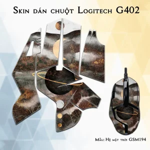 Skin dán chuột Logitech G402 mẫu Hệ mặt trời GSM194