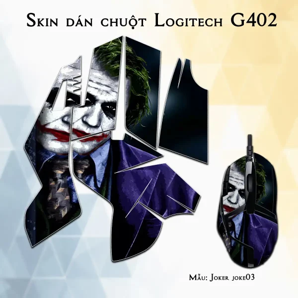 Skin dán chuột Logitech G402 mẫu Joker joke03