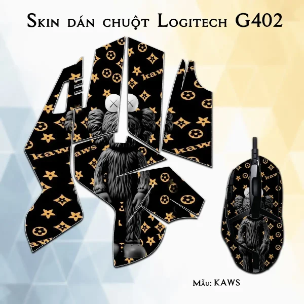 Skin dán chuột Logitech G402 mẫu KAWS