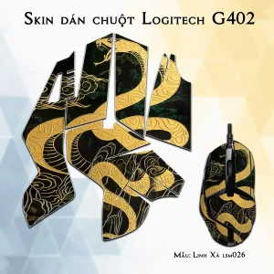 Skin dán chuột Logitech G402 mẫu Linh Xà lsm026