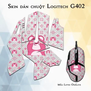 Skin dán chuột Logitech G402 mẫu Lotso OneLove