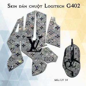Skin dán chuột Logitech G402 mẫu LV 14