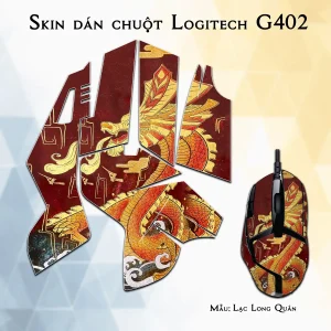 Skin dán chuột Logitech G402 mẫu Lạc Long Quân