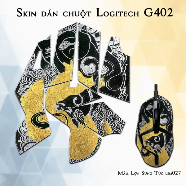 Skin dán chuột Logitech G402 mẫu Lợn Sung Túc lsm027