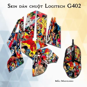 Skin dán chuột Logitech G402 mẫu Marvelhero