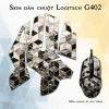 Skin dán chuột Logitech G402 mẫu mosaic đá đen trắng Skin dán chuột Logitech G402 mẫu mosaic đá đen trắng