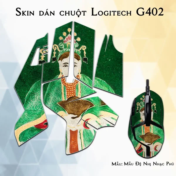 Skin dán chuột Logitech G402 mẫu Mẫu Đệ Nhị Nhạc Phủ Mẫu Thượng Ngàn lsm030